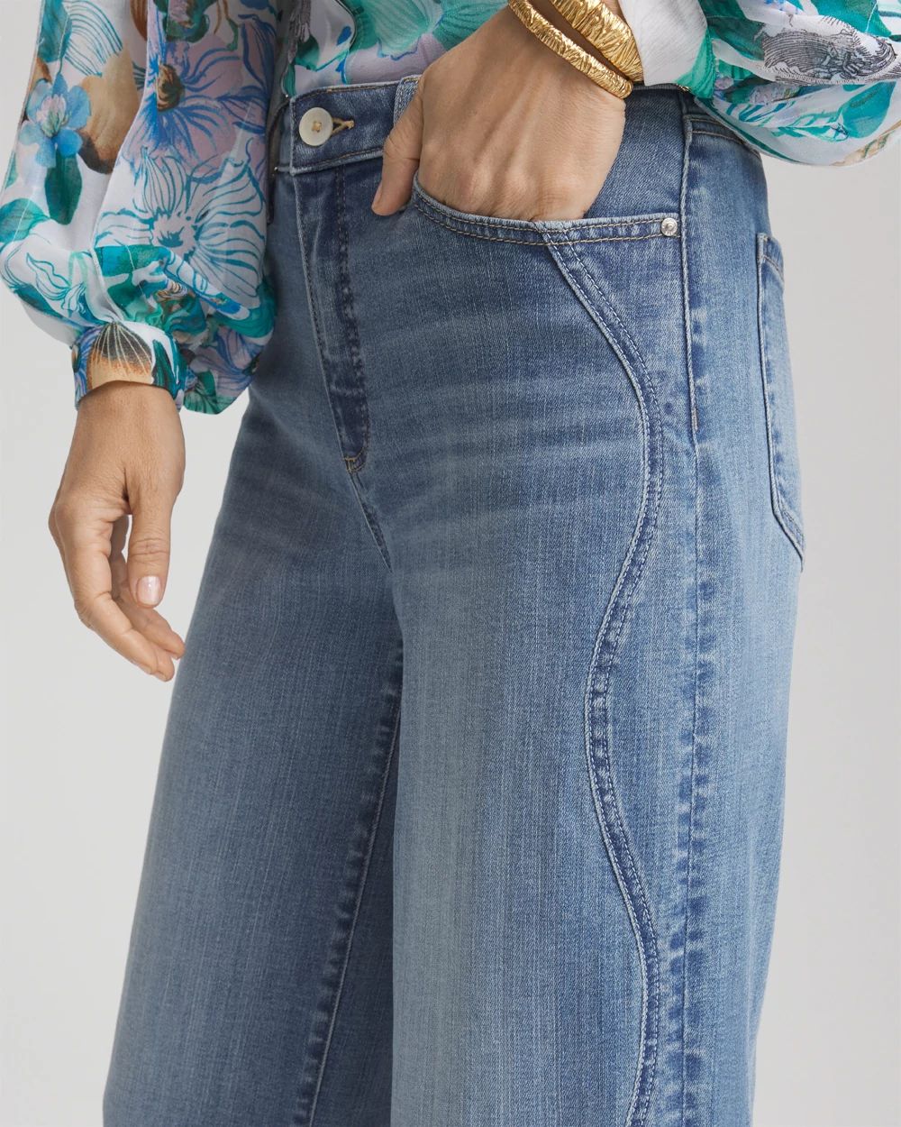So Slimming® Wide Cropped Jeans