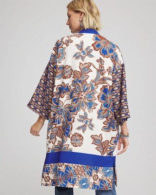 Crepe Long Printed Kimono click to view larger image.