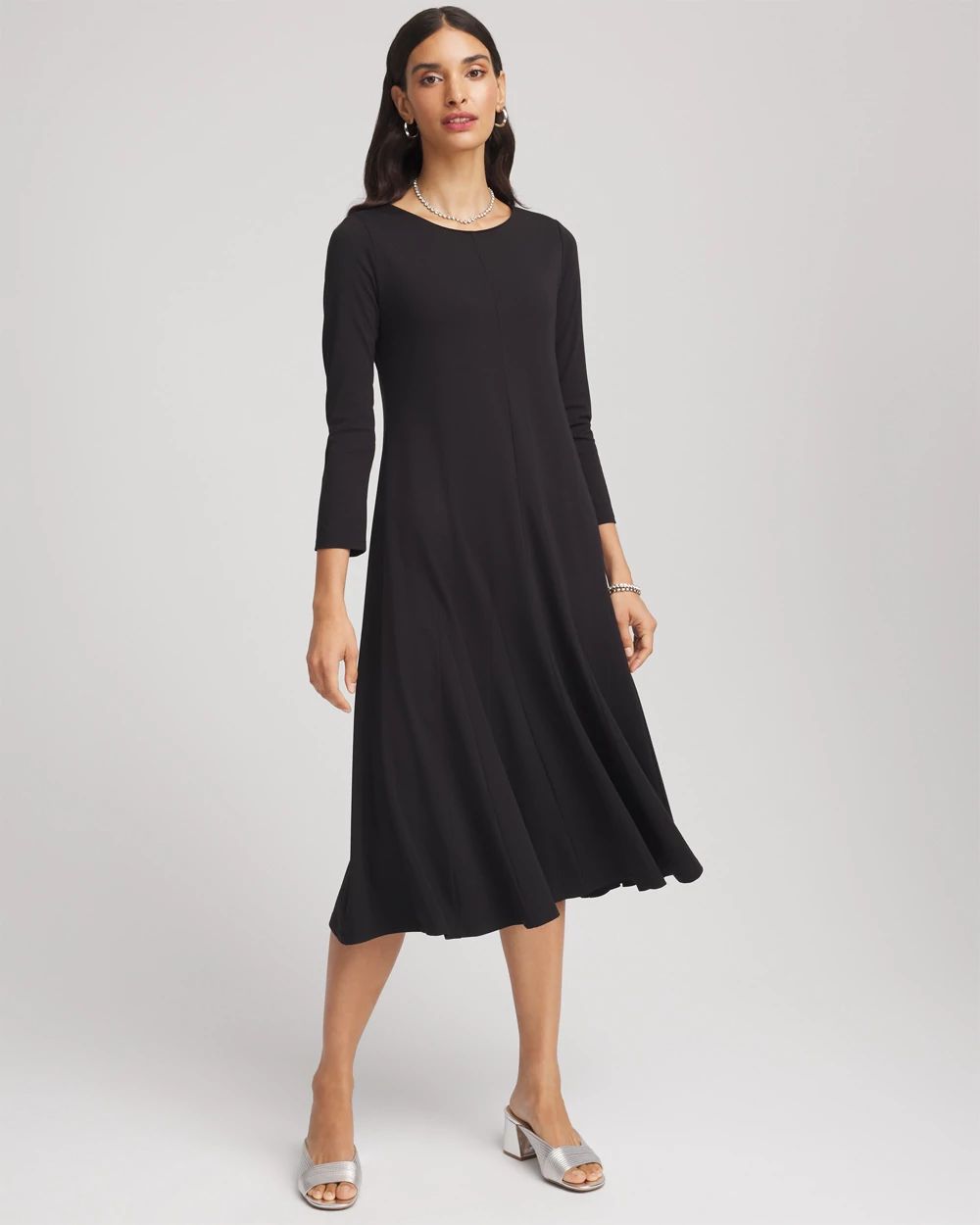 Ponte A-line Midi Dress
