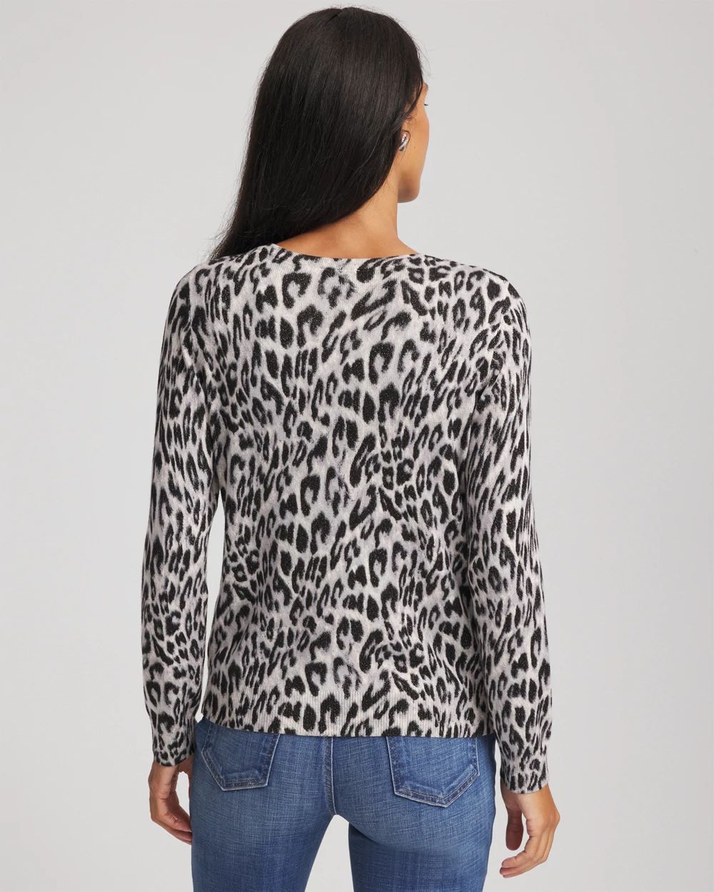 Animal Crewneck Cardigan click to view larger image.