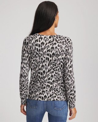 Animal Crewneck Cardigan click to view larger image.